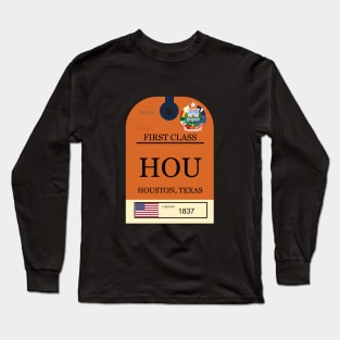 Houston airport strap tag Long Sleeve T-Shirt